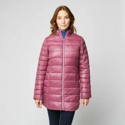 Grosses soldes 🔔 IN EXTENSO Doudoune Longue Rose Framboise Femme ⭐