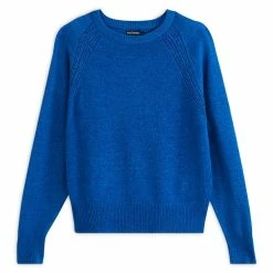 Promo 🥰 IN EXTENSO Pull Tiny Col Rond Bleu Vif Femme ✔️ -dona-lisa unnamed file 107