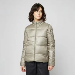 De gros 🔔 IN EXTENSO Doudoune Col Montant Taupe Femme 👏