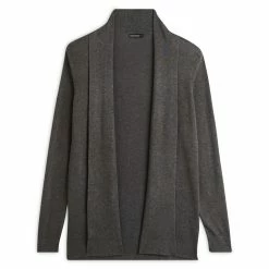 Offres ⭐ IN EXTENSO Gilet Col Chale Gris Chiné Femme ✔️