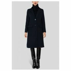 Offres 🛒 Kebello Manteau Long Droit BoutonnéFemme 😍