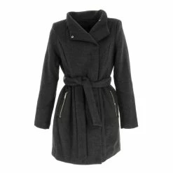 Offres 😍 Vero Moda Manteau Vero Moda Vmtwodope Belt 3/4 Wool Jacket Ga Noos Gris 12-10 🎉