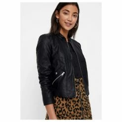 Promo ⭐ Vero Moda Blouson Court En SimiliFemme ❤️