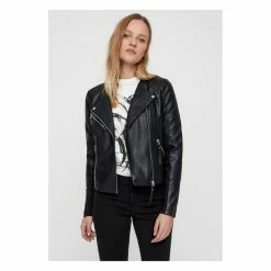 Nouveau 👏 Vero Moda Blouson Court En SimiliFemme 👏