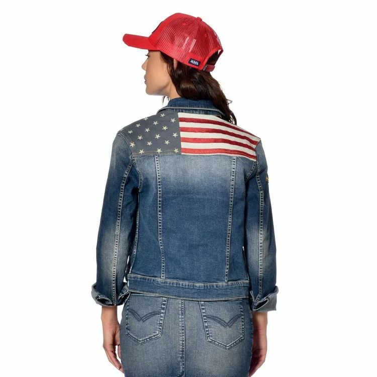 Les meilleures critiques de ✨ VONDUTCH Veste Denim Femme écussons Et Drapeau USA Brodé Au Dos Tracy 🛒 2 Les meilleures critiques de ✨ VONDUTCH Veste Denim Femme écussons Et Drapeau USA Brodé Au Dos Tracy 🛒 – Image 2