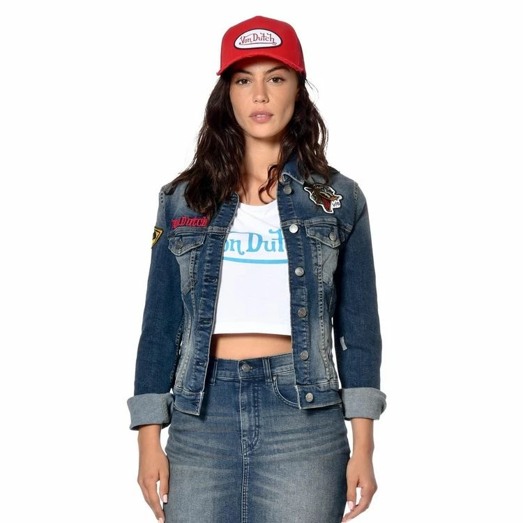 Les meilleures critiques de ✨ VONDUTCH Veste Denim Femme écussons Et Drapeau USA Brodé Au Dos Tracy 🛒 3 Les meilleures critiques de ✨ VONDUTCH Veste Denim Femme écussons Et Drapeau USA Brodé Au Dos Tracy 🛒 – Image 3