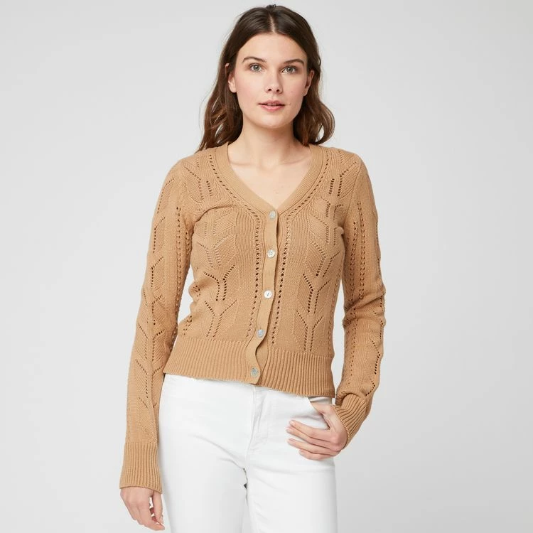 Meilleur prix 😀 IN EXTENSO Gilet Manches Longues Ajouré Col V Beige Femme 👏 1 Meilleur prix 😀 IN EXTENSO Gilet Manches Longues Ajouré Col V Beige Femme 👏