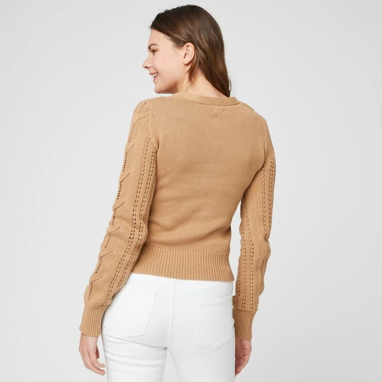 Meilleur prix 😀 IN EXTENSO Gilet Manches Longues Ajouré Col V Beige Femme 👏 2 Meilleur prix 😀 IN EXTENSO Gilet Manches Longues Ajouré Col V Beige Femme 👏 – Image 2