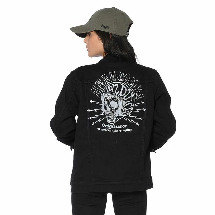 Budget 😍 VONDUTCH Veste Femme En Toile Denim Et Impirmé Dos Gloria 🤩 3 Budget 😍 VONDUTCH Veste Femme En Toile Denim Et Impirmé Dos Gloria 🤩 – Image 3