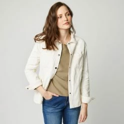 Promo 😀 IN EXTENSO Surchemise En Velours Blanche Femme 🎁