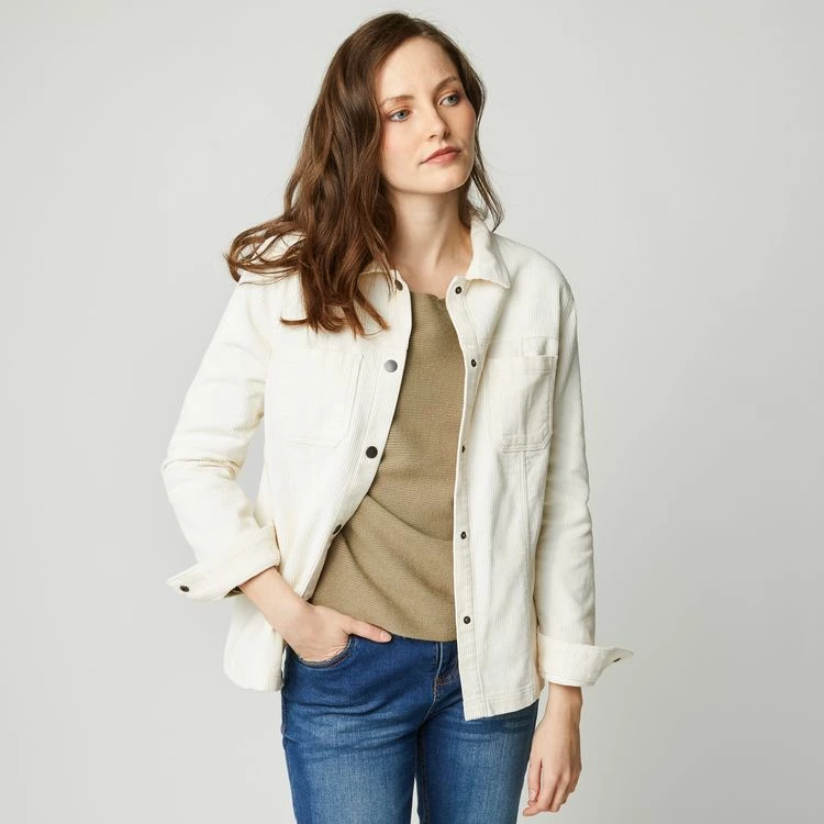 Promo 😀 IN EXTENSO Surchemise En Velours Blanche Femme 🎁 1 Promo 😀 IN EXTENSO Surchemise En Velours Blanche Femme 🎁