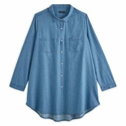 Sortie 👍 IN EXTENSO Chemise Longue En Jean Femme 🧨