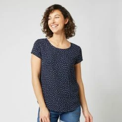 Nouveau 🤩 IN EXTENSO Blouse Manches Courtes Plumetis Femme 🎉