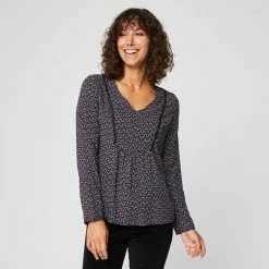 Sortie 🛒 IN EXTENSO Blouse Col V Avec Galon Femme 🛒