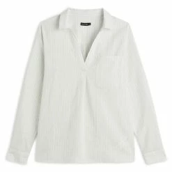 Vente flash ⌛ IN EXTENSO Chemise Manches Longues Forme Loose Blanche Femme ⭐ -dona-lisa unnamed file 1643