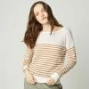Offres 🔔 IN EXTENSO Pull à Rayures Blanc Femme 👏