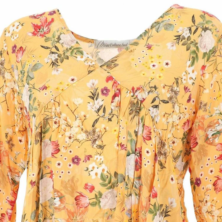 Remise ✨ CULTURE SUD Chemisier Tunique Culture Sud Moehau Tunique Jaune Jaune 40598 🔔 3 Remise ✨ CULTURE SUD Chemisier Tunique Culture Sud Moehau Tunique Jaune Jaune 40598 🔔 – Image 3