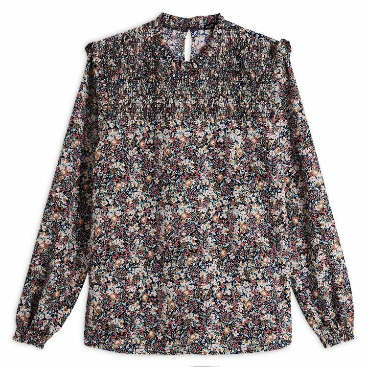 Budget ✨ IN EXTENSO Blouse Col Smock à Fleurs Femme 🧨 3 Budget ✨ IN EXTENSO Blouse Col Smock à Fleurs Femme 🧨 – Image 3