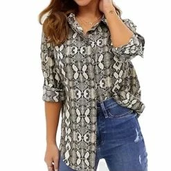 Meilleure vente 🛒 BRAVE SOUL Chemise Serpent Beige Femme Brave Soul Megan 😀