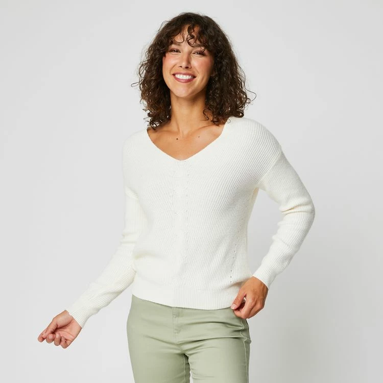 Meilleure affaire 🤩 IN EXTENSO Pull Col Rond Blanc Femme 🔥 1 Meilleure affaire 🤩 IN EXTENSO Pull Col Rond Blanc Femme 🔥