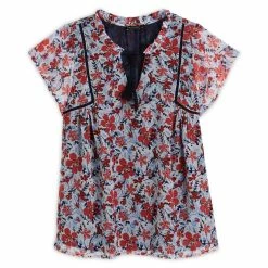 Remise ❤️ IN EXTENSO Blouse Manches Papillons Avec Pompons à Fleurs Femme 👍 -dona-lisa unnamed file 1727