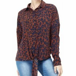 Grosses soldes 🥰 BRAVE SOUL Chemise Léopard Rouille Femme Brave Soul Emma 🤩