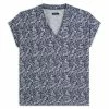 Promo 🌟 IN EXTENSO Blouse Manches Courtes Col V Imprimé Feuillages Femme ⌛