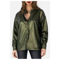 Remise 🧨 Kebello Chemise En Simili, Manches LonguesFemme ⭐