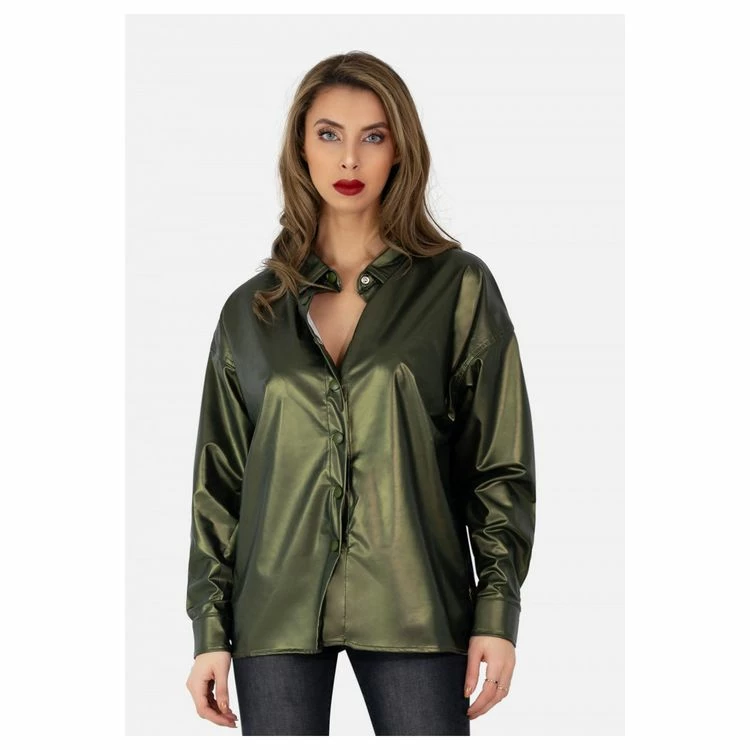 Remise 🧨 Kebello Chemise En Simili, Manches LonguesFemme ⭐ 2 Remise 🧨 Kebello Chemise En Simili, Manches LonguesFemme ⭐ – Image 2