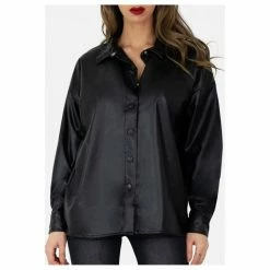 Remise 🧨 Kebello Chemise En Simili, Manches LonguesFemme ⭐ 9 Remise 🧨 Kebello Chemise En Simili, Manches LonguesFemme ⭐ -dona-lisa unnamed file 1765