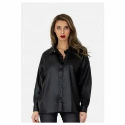 Remise 🧨 Kebello Chemise En Simili, Manches LonguesFemme ⭐ 10 Remise 🧨 Kebello Chemise En Simili, Manches LonguesFemme ⭐ -dona-lisa unnamed file 1766