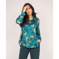 Vente flash ✨ Ritchie Chemise Satin Motifs Oracio 🌟