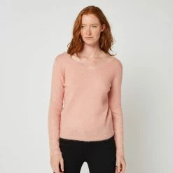 Meilleure vente 🧨 IN EXTENSO Pull Col V Poilue Femme ⭐