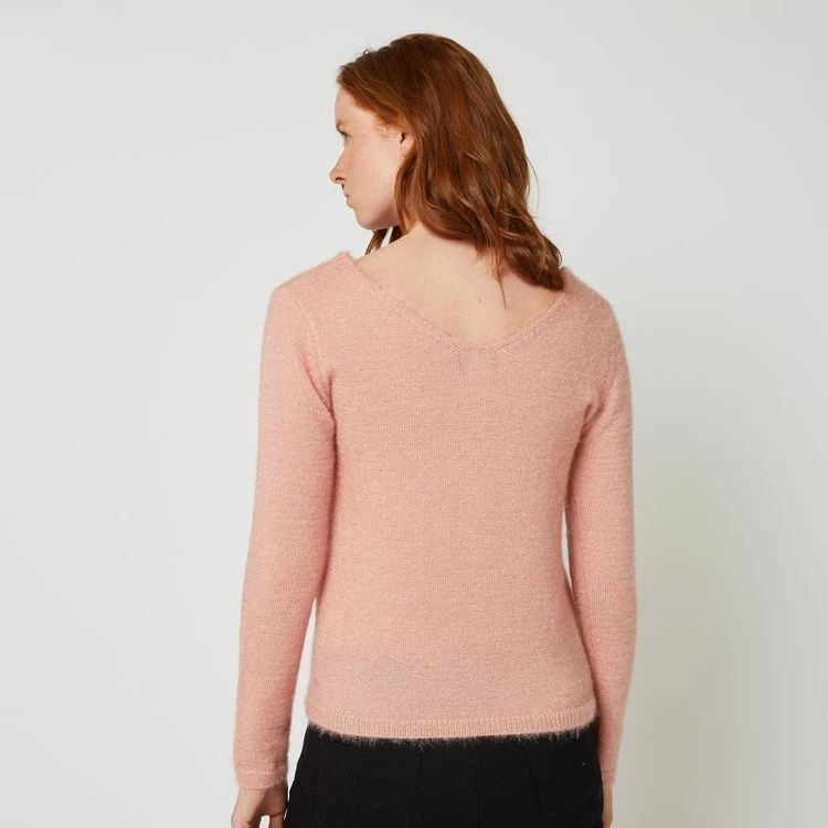 Meilleure vente 🧨 IN EXTENSO Pull Col V Poilue Femme ⭐ 2 Meilleure vente 🧨 IN EXTENSO Pull Col V Poilue Femme ⭐ – Image 2