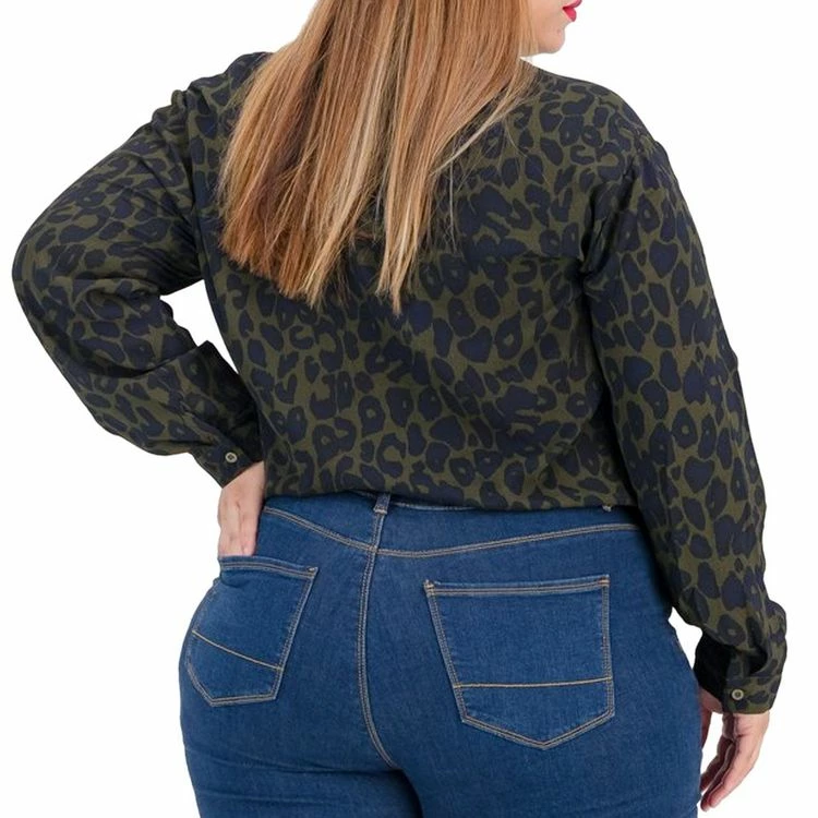 Offres 🧨 BRAVE SOUL Chemise Léopard Kaki Femme Brave Soul Emma 🌟 2 Offres 🧨 BRAVE SOUL Chemise Léopard Kaki Femme Brave Soul Emma 🌟 – Image 2