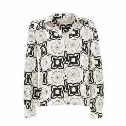 Coupon 🛒 MORGAN Chemise Manches Longues Morgan Copouf Off White L Blanc 7-400 🌟