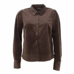 Coupon 🎉 Vero Moda Chemise Manches Longues Vero Moda Vmida Ls Corduroy 👕 Shirt Wvn Marron 7-383 😉