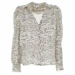 Nouveau 🔥 MORGAN Chemise Manches Longues Morgan Cdota Off White Ml 👚 Shirt L Blanc 7-411 🤩