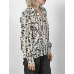 Nouveau 🔥 MORGAN Chemise Manches Longues Morgan Cdota Off White Ml 👚 Shirt L Blanc 7-411 🤩 -dona-lisa unnamed file 1954