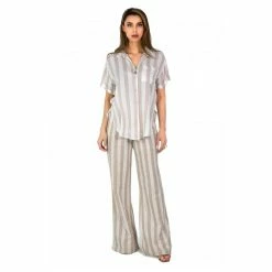 Meilleure affaire 🤩 Kebello Chemise Rayée, Manches CourtesFemme 🔥 -dona-lisa unnamed file 1984