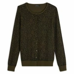 Offres ✨ IN EXTENSO Gilet Court Col Rond Vert Femme 👏 -dona-lisa unnamed file 206