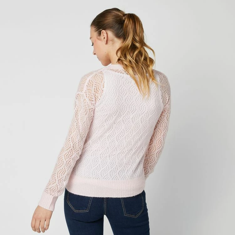 Tout neuf 🥰 IN EXTENSO Gilet Col V En Maille Rose Femme ❤️ 2 Tout neuf 🥰 IN EXTENSO Gilet Col V En Maille Rose Femme ❤️ – Image 2