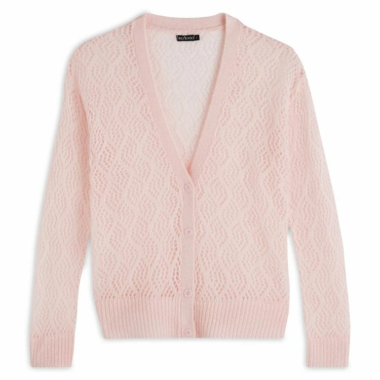 Tout neuf 🥰 IN EXTENSO Gilet Col V En Maille Rose Femme ❤️ 3 Tout neuf 🥰 IN EXTENSO Gilet Col V En Maille Rose Femme ❤️ – Image 3