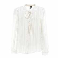 Offres 🤩 Vero Moda Chemise Manches Longues Vero Moda Vmliz L/s 👕 Shirt Wvn Btq Blanc 7-382 👏