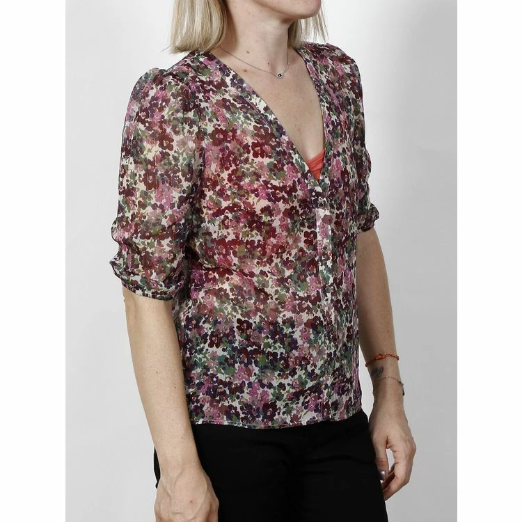 Tout neuf 🌟 MORGAN Chemise Manches Courtes Morgan Cinou Multico 👕 Shirt L Rouge 7-411 ⌛ 3 Tout neuf 🌟 MORGAN Chemise Manches Courtes Morgan Cinou Multico 👕 Shirt L Rouge 7-411 ⌛ – Image 3