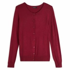 Tout neuf ⌛ IN EXTENSO Gilet Court Col Rond Rose Framboise Femme 👍 -dona-lisa unnamed file 217