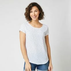 Tout neuf 👍 IN EXTENSO Blouse Manches Courtes Plumetis Femme 🛒
