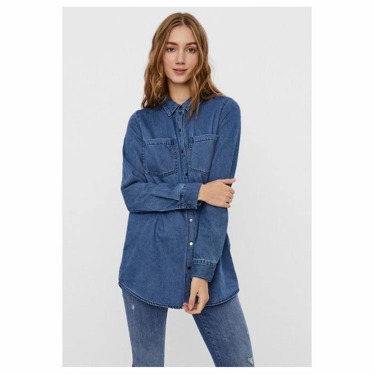 Le moins cher 😉 Vero Moda Chemise Longue En 👖 JeansFemme 🧨 1 Le moins cher 😉 Vero Moda Chemise Longue En 👖 JeansFemme 🧨