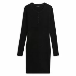 Offres ✔️ IN EXTENSO Robe Droite En Maille Noire Femme 😀 -dona-lisa unnamed file 2268