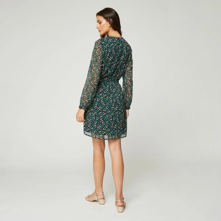 Tout neuf ✔️ IN EXTENSO Robe Manches Longues à Fleurs Femme 🎁 2 Tout neuf ✔️ IN EXTENSO Robe Manches Longues à Fleurs Femme 🎁 – Image 2